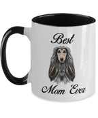 Best afghan hound mom ever two toned coffee mugs