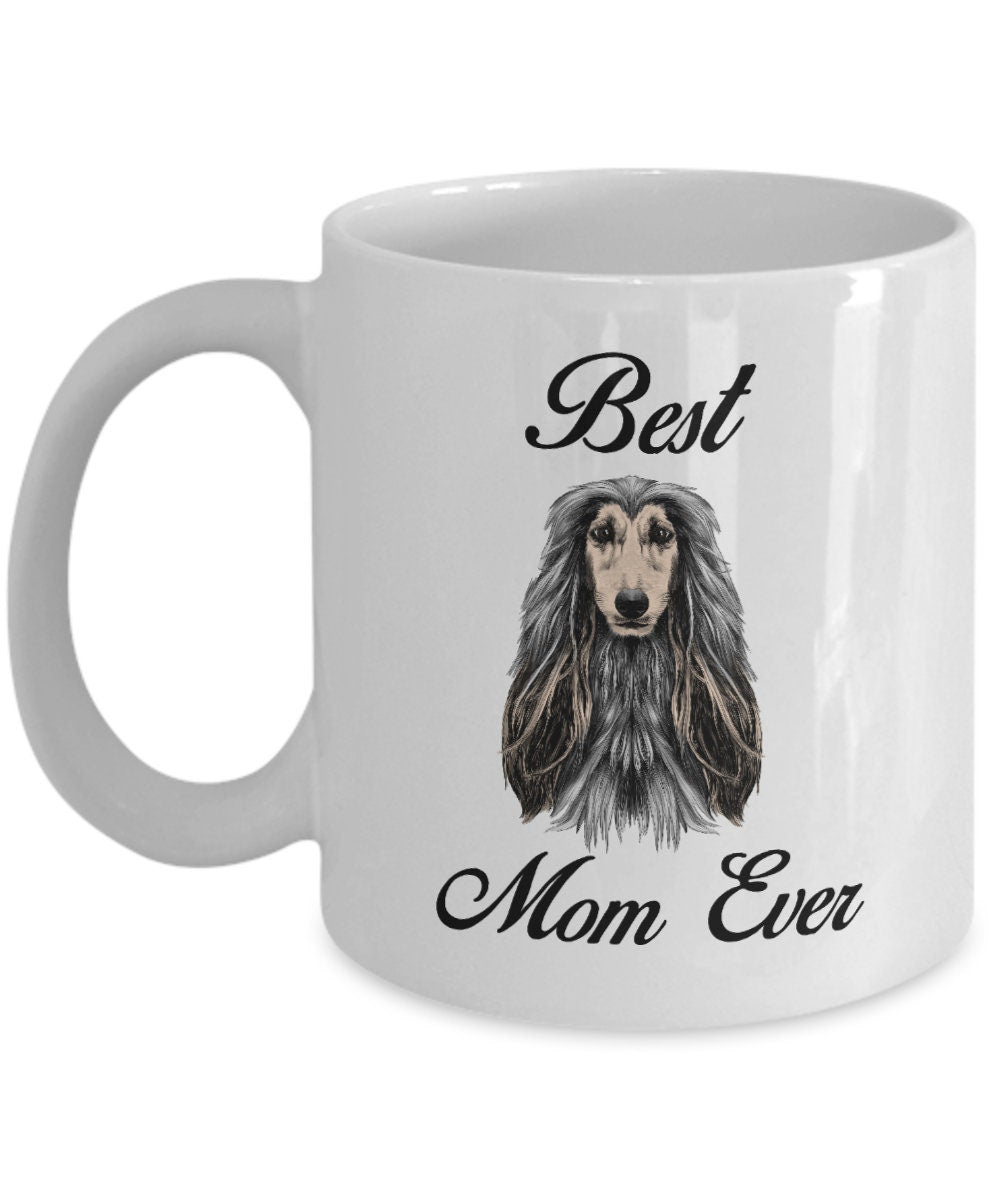 Best Afghan Hound mom ever coffee mug - Mallard Moon Gift Shop