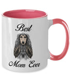Best afghan hound mom ever two toned coffee mugs