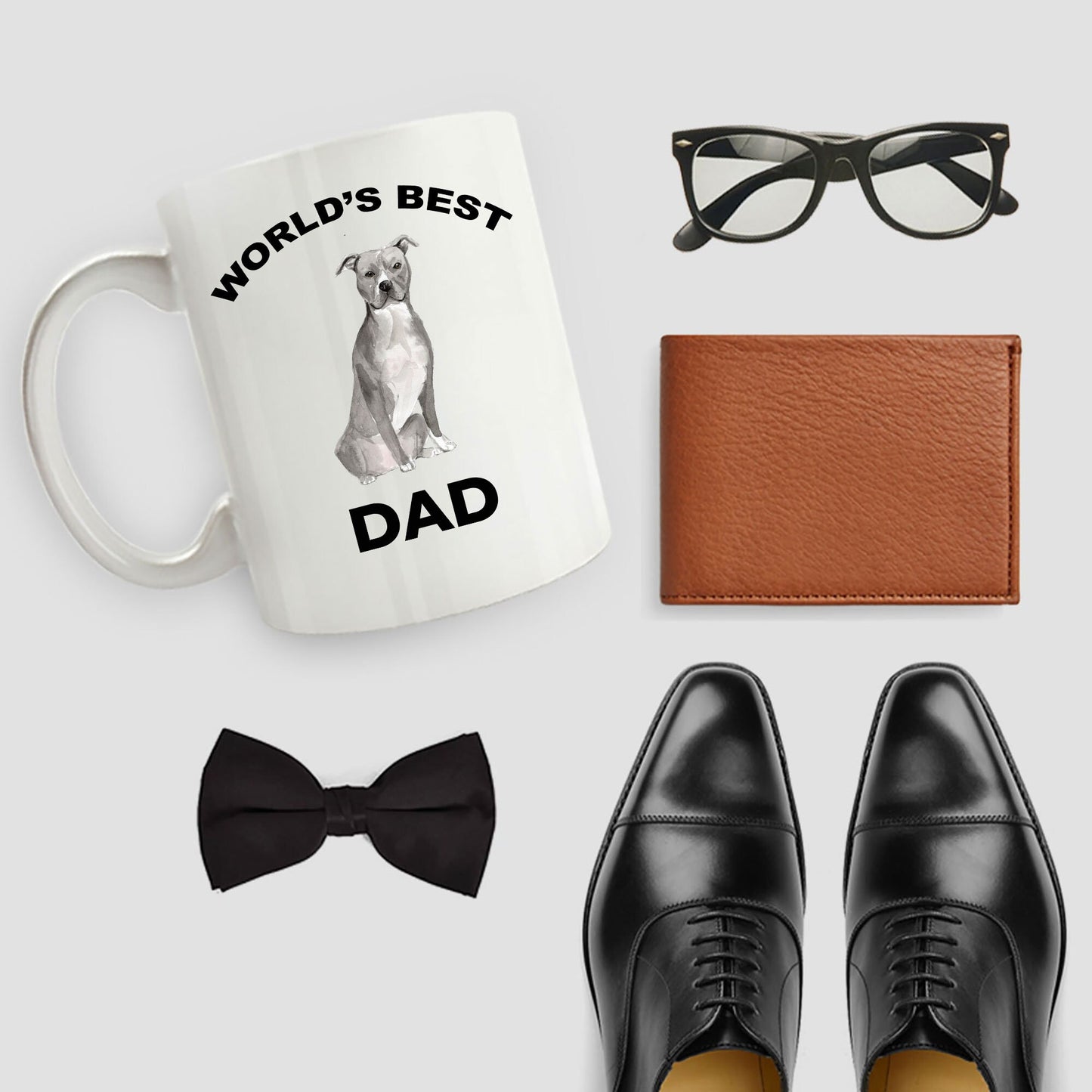 American Staffordshire Terrier Best Dog Dad Coffee Mug - Mallard Moon Gift Shop