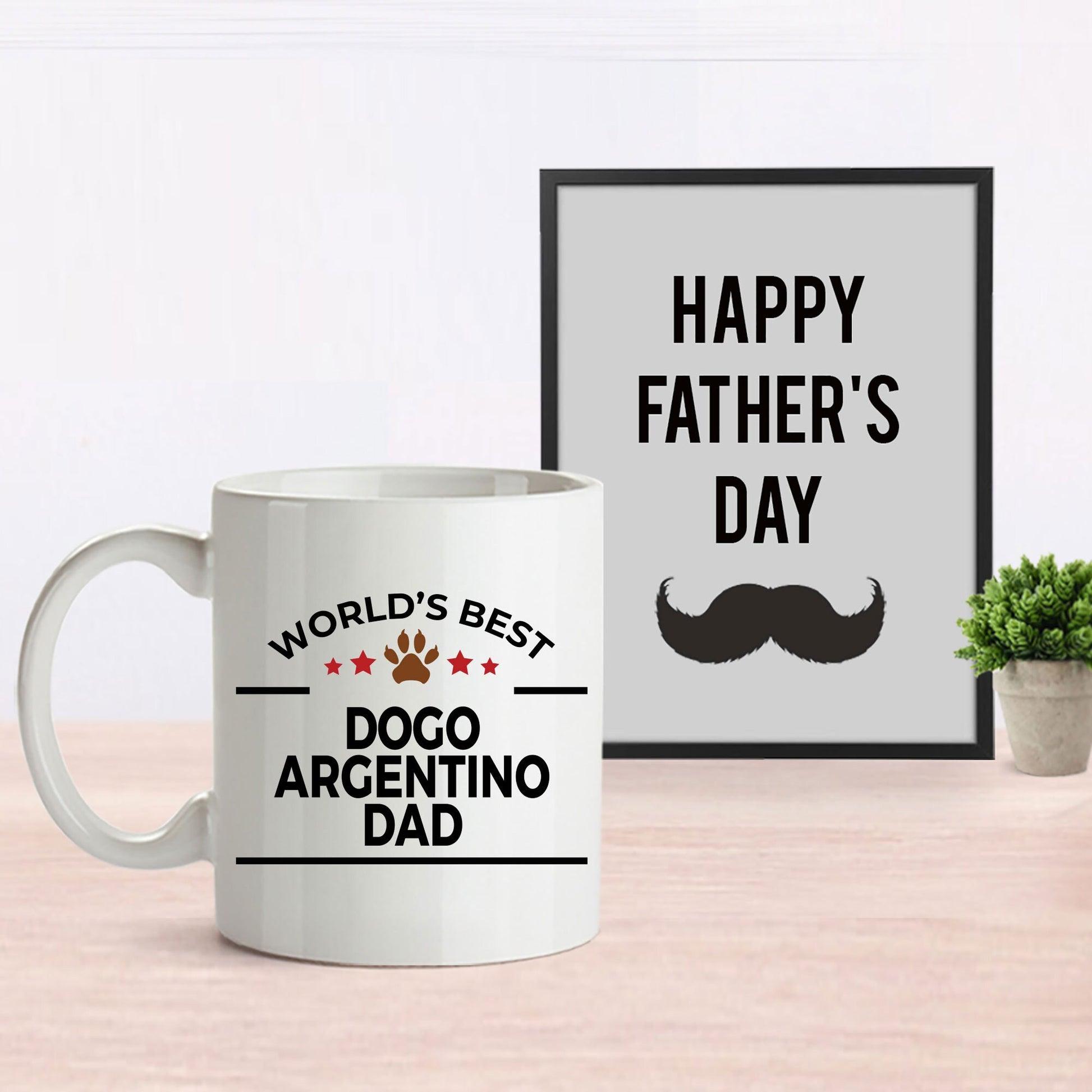 Dogo Argentino Dog Dad Mug - Mallard Moon Gift Shop