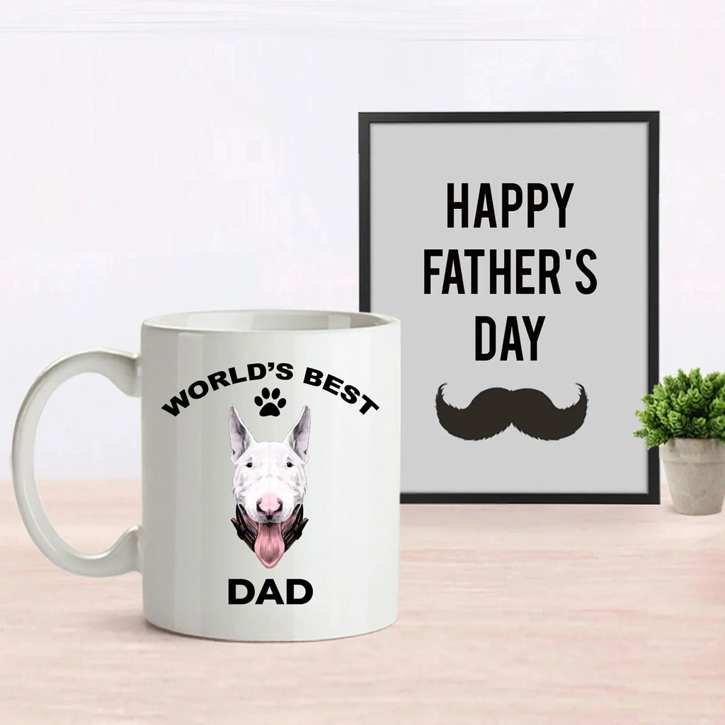 Bull terrier dog dad coffee mug