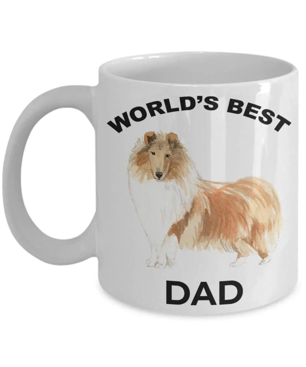Collie Dog best Dad coffee mug