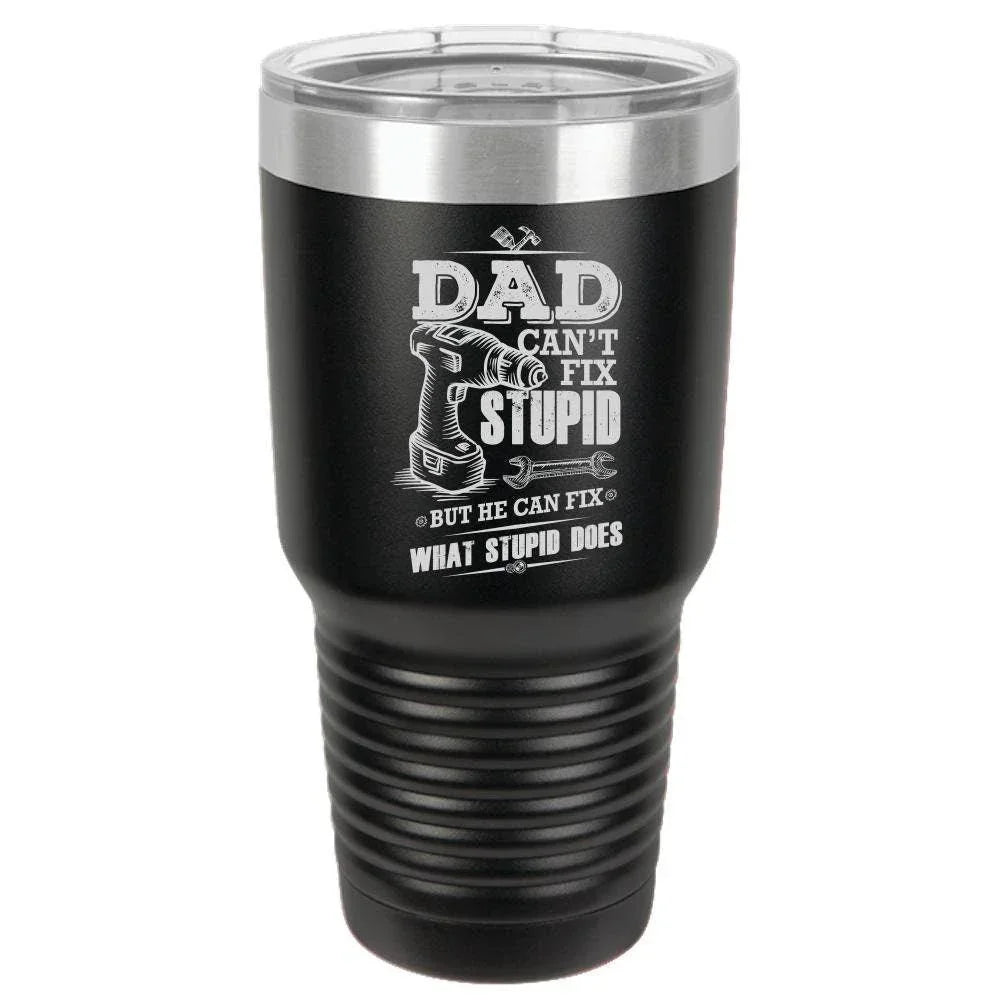 Funny Dad Color Polar Camel - 30 oz Ringneck Tumbler {Laser Etched No Colored Art}