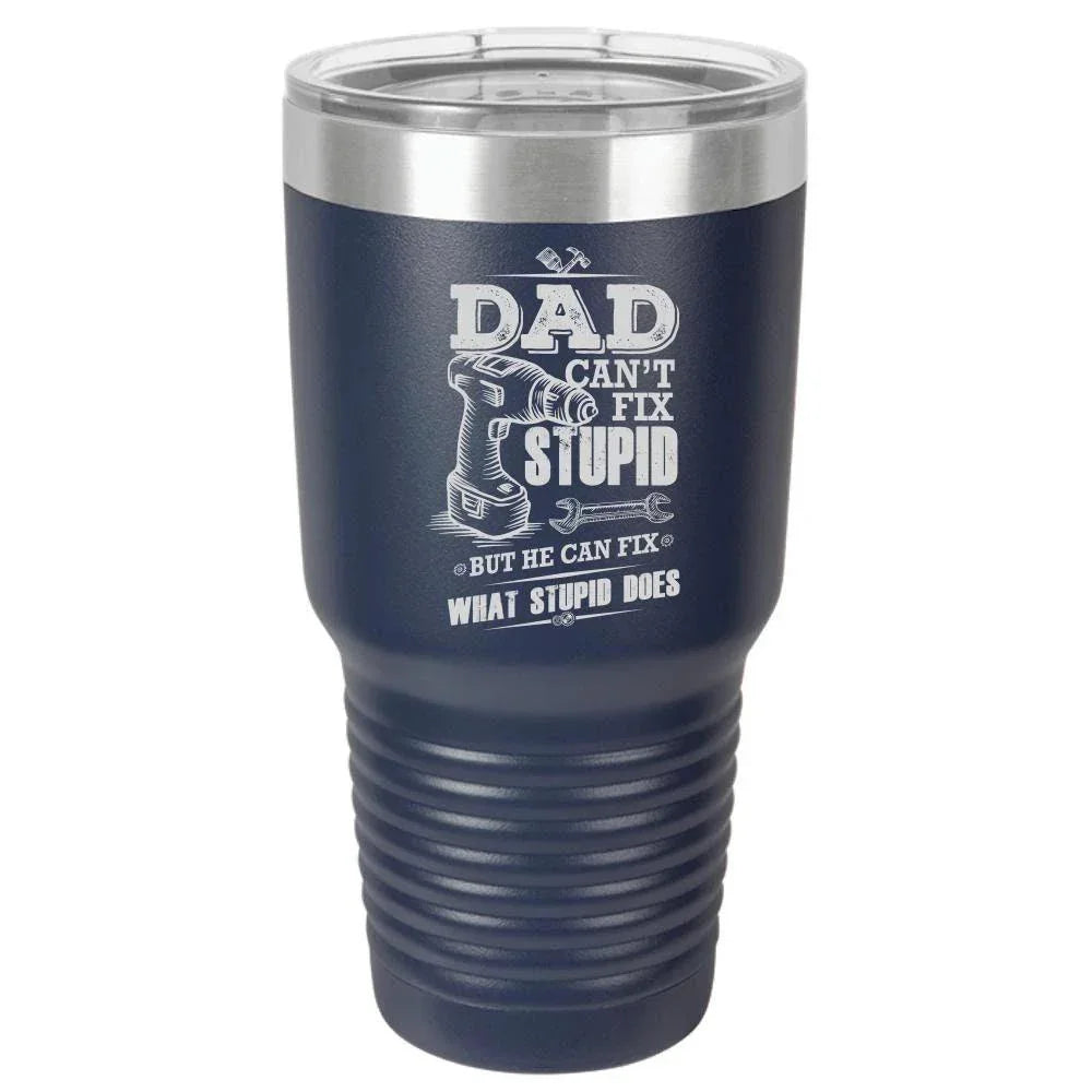 Funny Dad Color Polar Camel - 30 oz Ringneck Tumbler {Laser Etched No Colored Art}