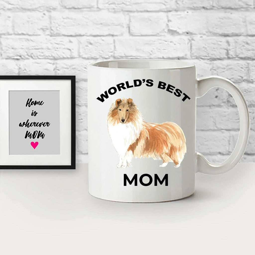 Collie Best Dog Mom coffee mug