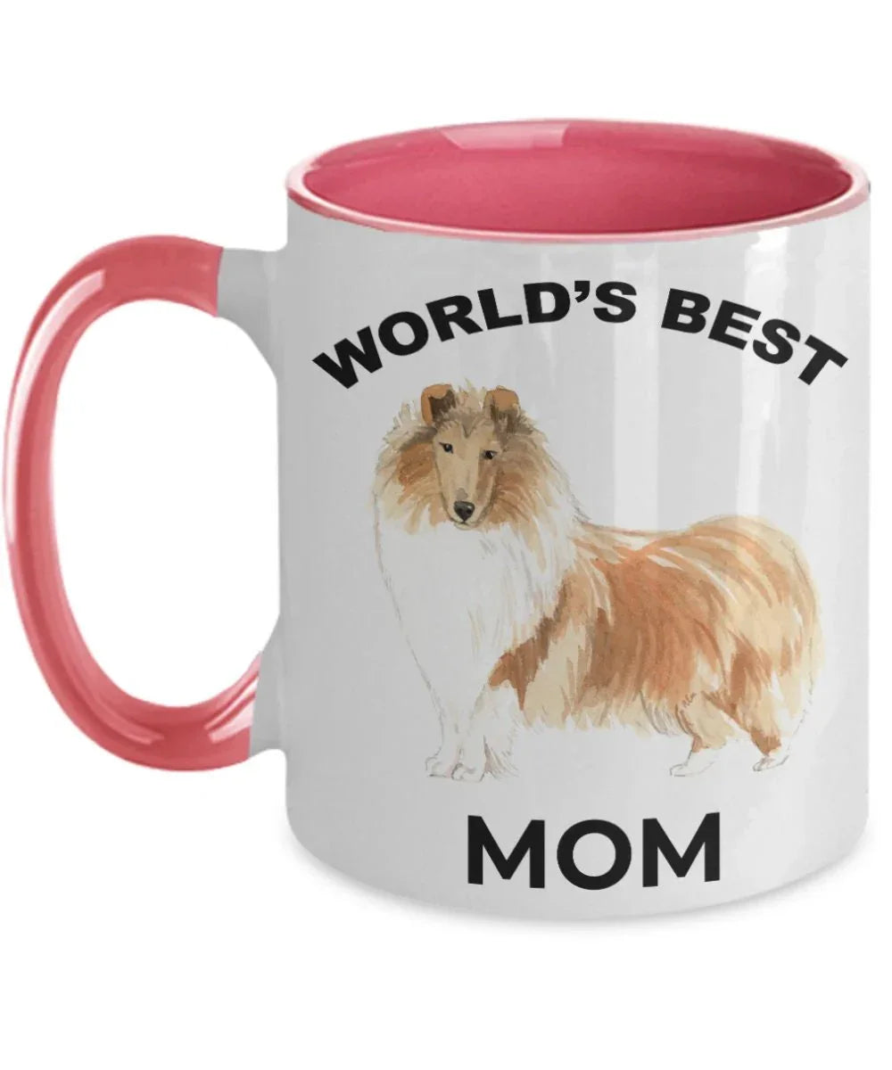 Collie Best Dog Mom coffee mug