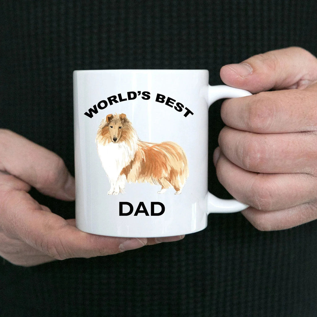 Collie Dog best Dad coffee mug
