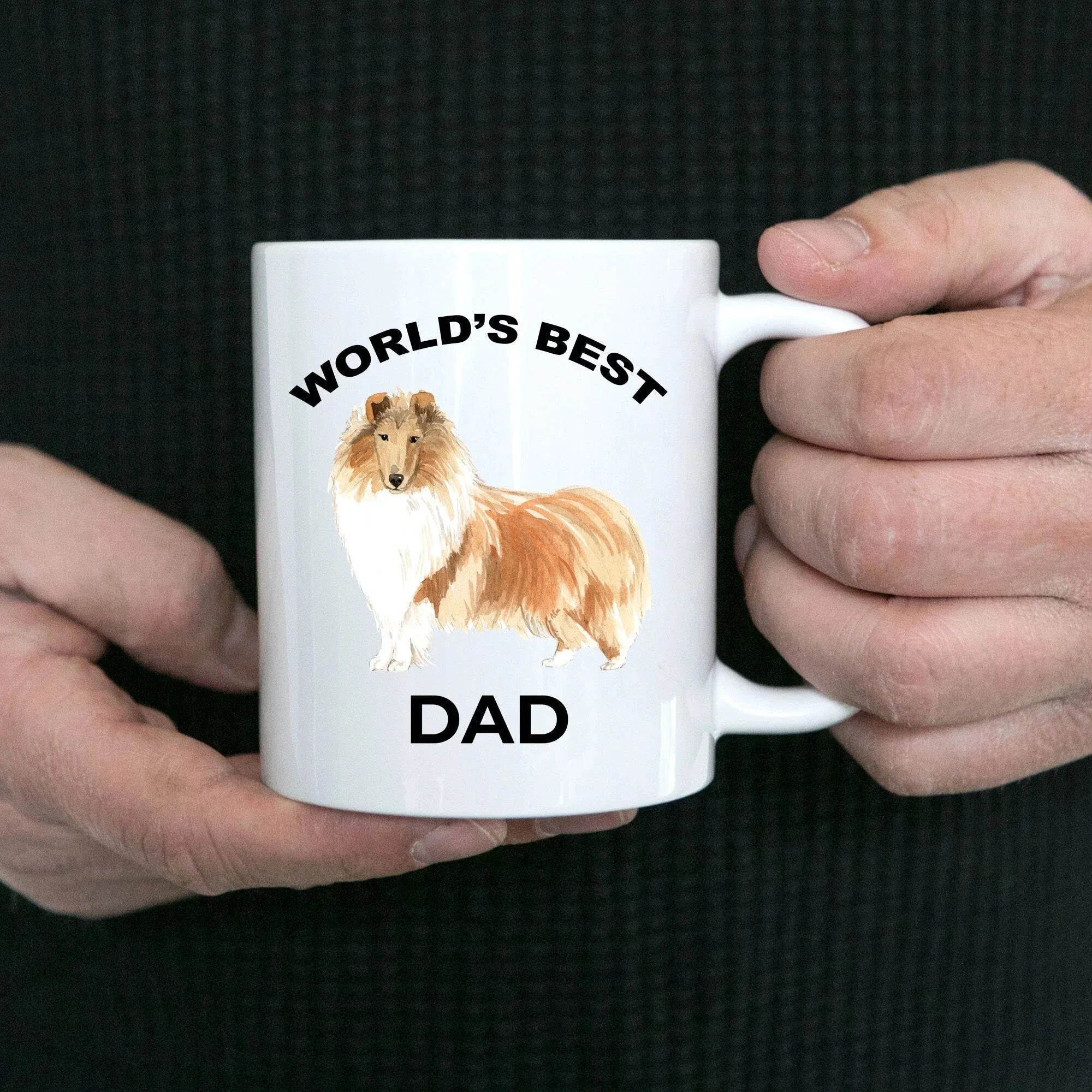 Collie Dog best Dad coffee mug