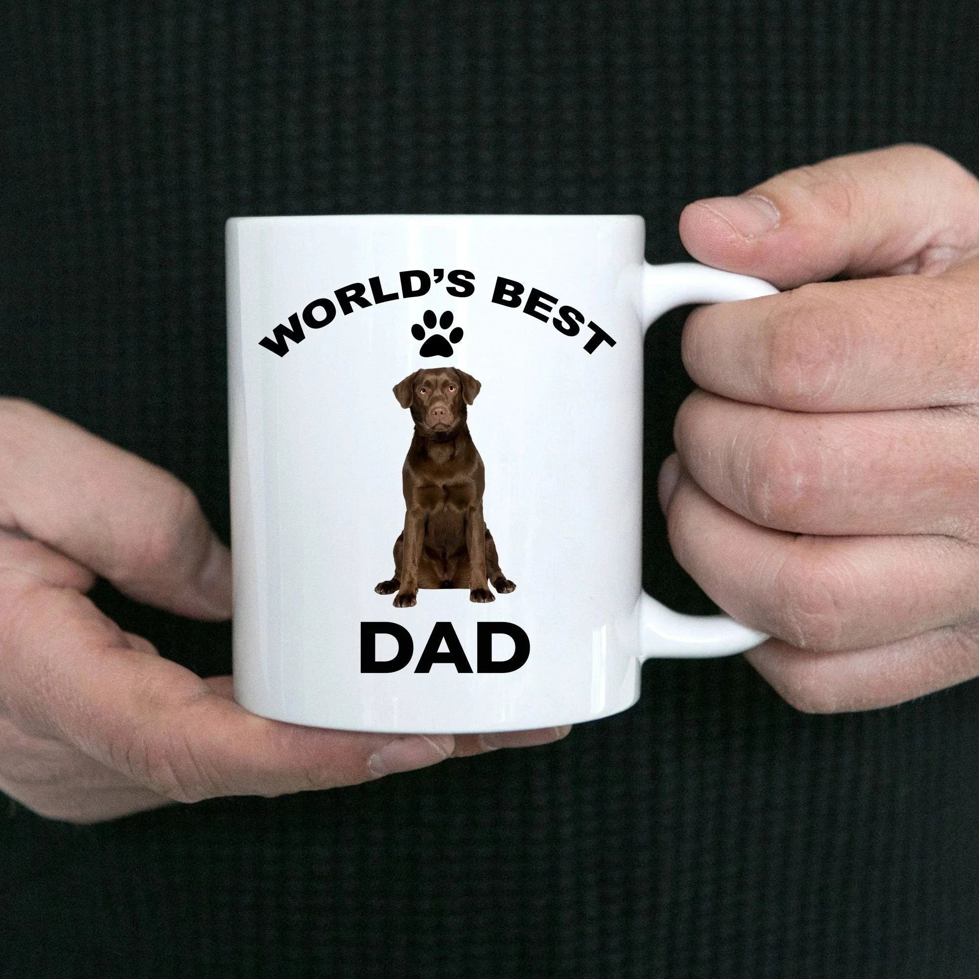 Chocolate Labrador Retriever Best Dad coffee mug