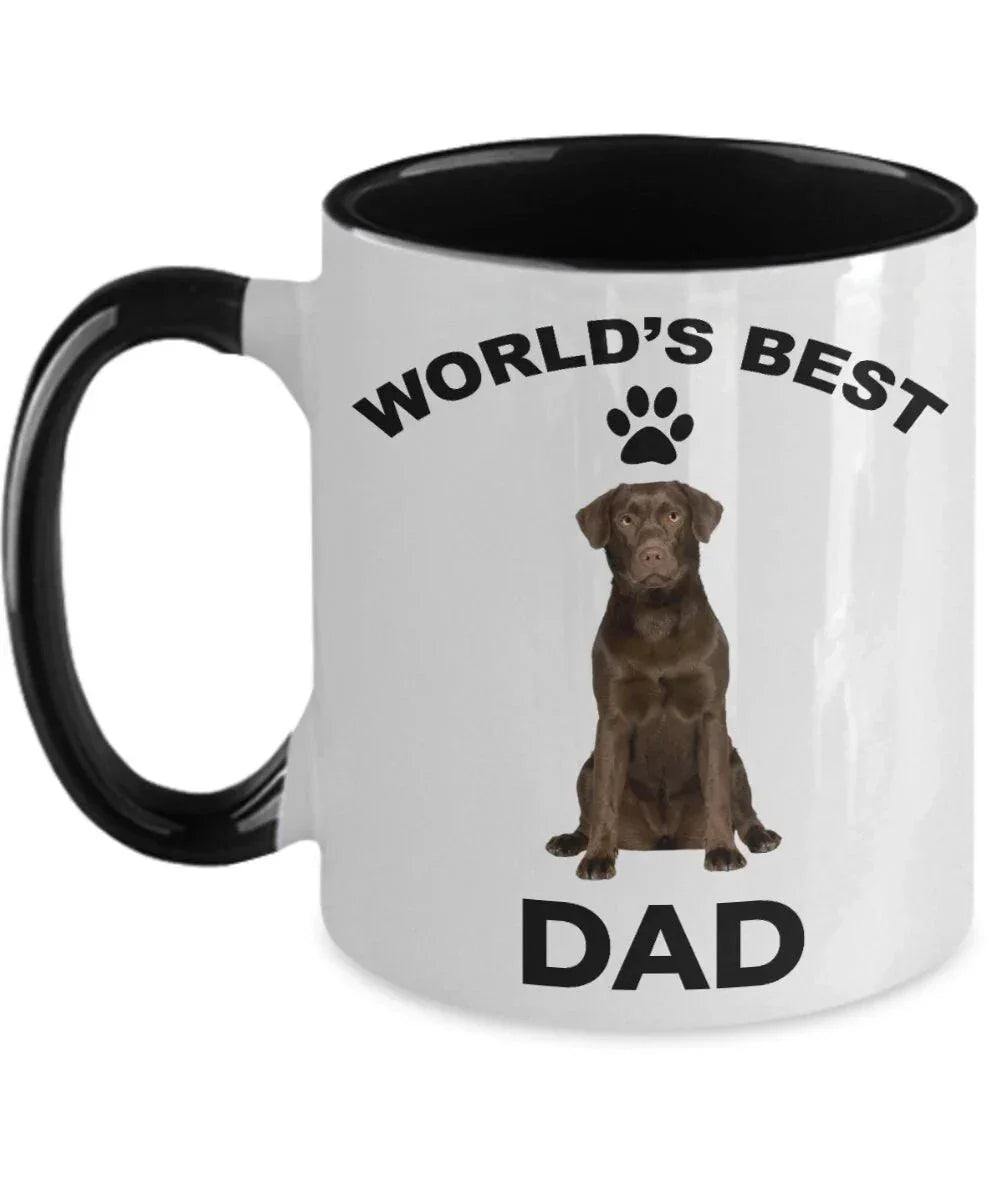 Chocolate Labrador Retriever Best Dad coffee mug