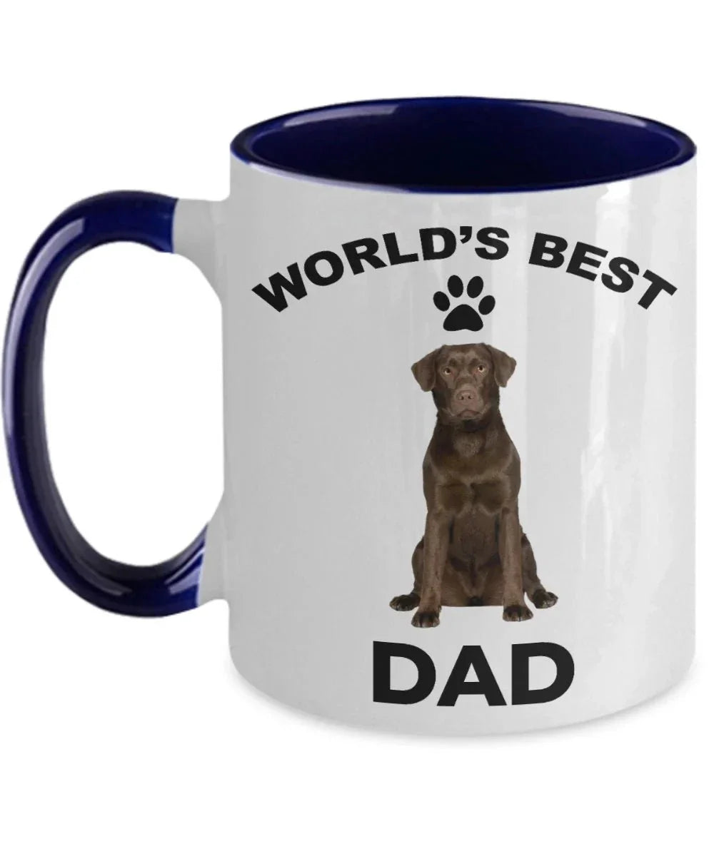 Chocolate Labrador Retriever Best Dad coffee mug