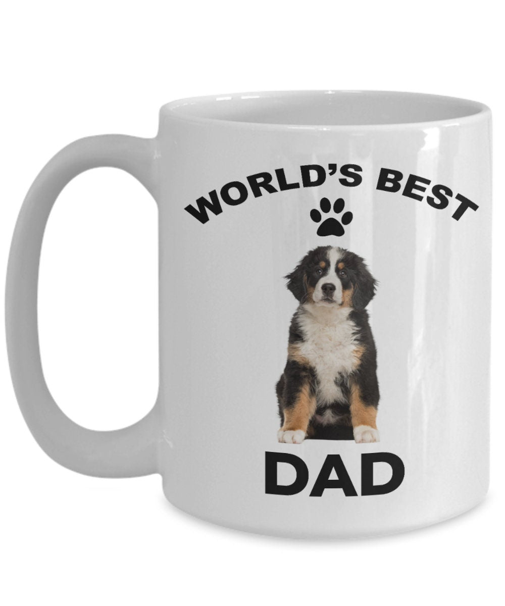 Bernese Mountain Dog Best Dad coffee mug - Mallard Moon Gift Shop