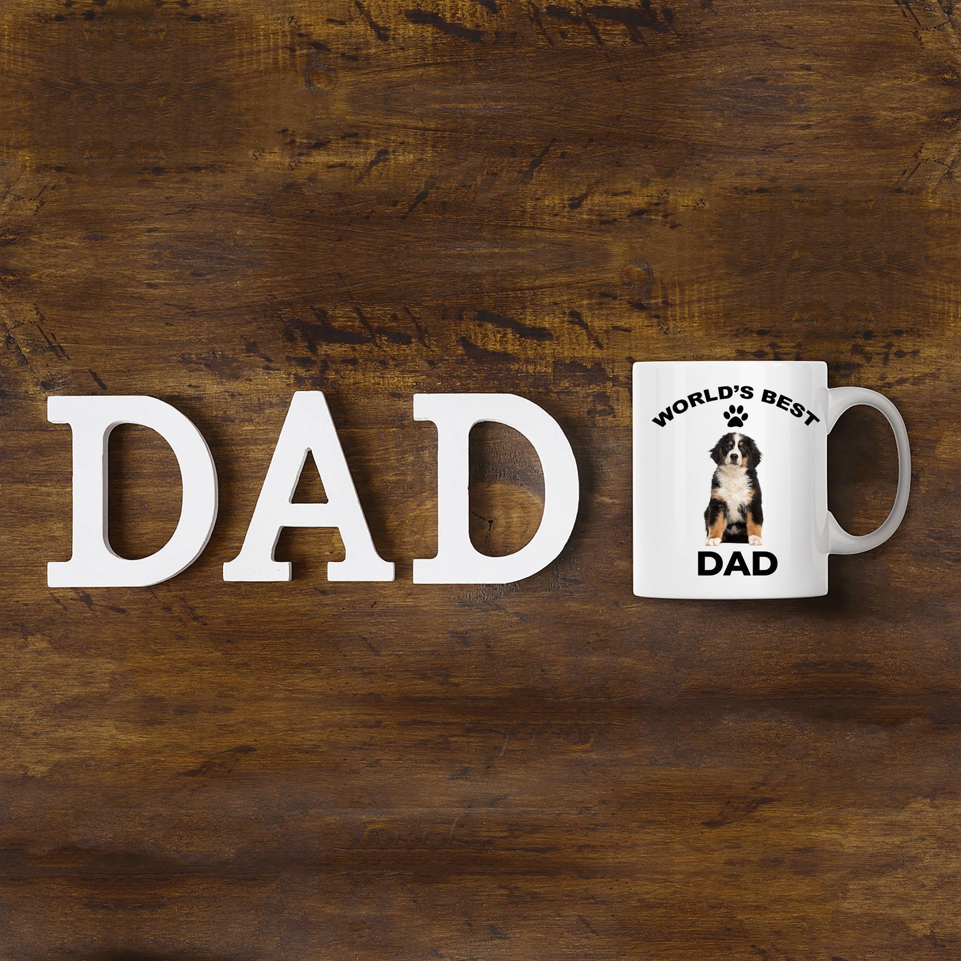 Bernese Mountain Dog Best Dad coffee mug - Mallard Moon Gift Shop