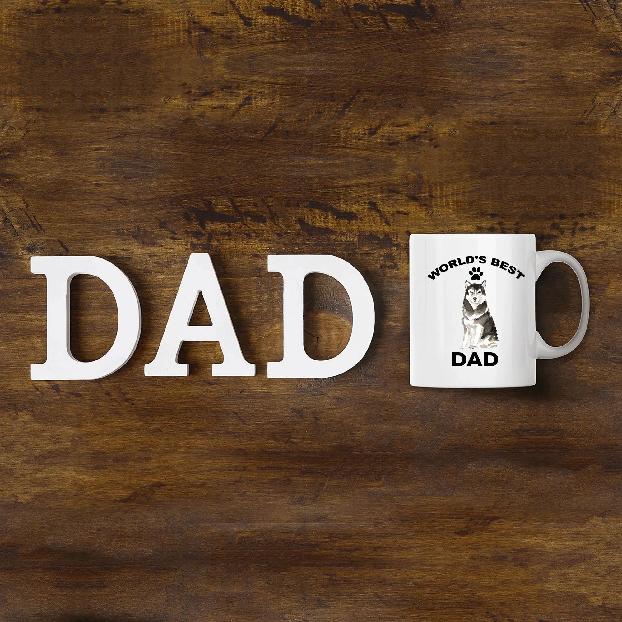 Alaskan Malamute Best Dad Coffee Mug - Elegant Durable Ceramic Design For Everyday Enjoyment