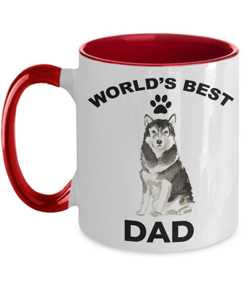Alaskan Malamute Best Dad Coffee Mug - Elegant Durable Ceramic Design For Everyday Enjoyment