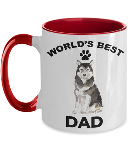 Alaskan Malamute Best Dad coffee mug - Mallard Moon Gift Shop