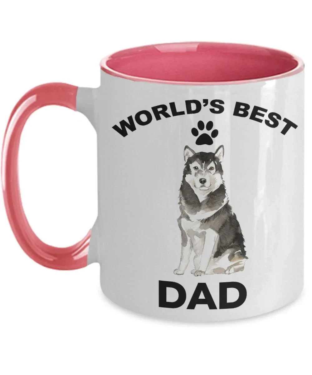 Alaskan Malamute Best Dad Coffee Mug - Elegant Durable Ceramic Design For Everyday Enjoyment
