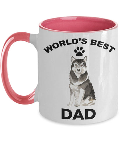 Alaskan Malamute Best Dad coffee mug - Mallard Moon Gift Shop