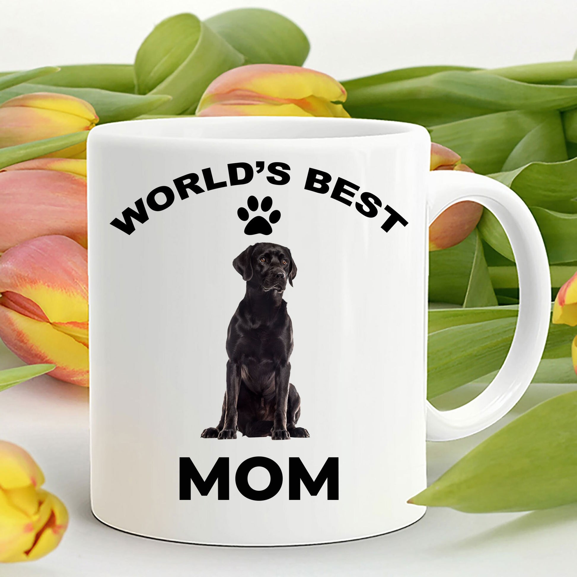 Black Labrador Retriever Best Mom coffee mug - Mallard Moon Gift Shop