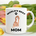 Cavapoo Best Mom mugs - white ceramic and two tone