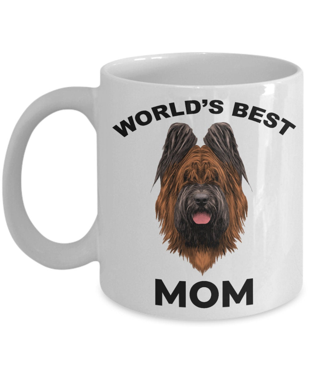 Briard Best Dog Mom coffee mug - Mallard Moon Gift Shop