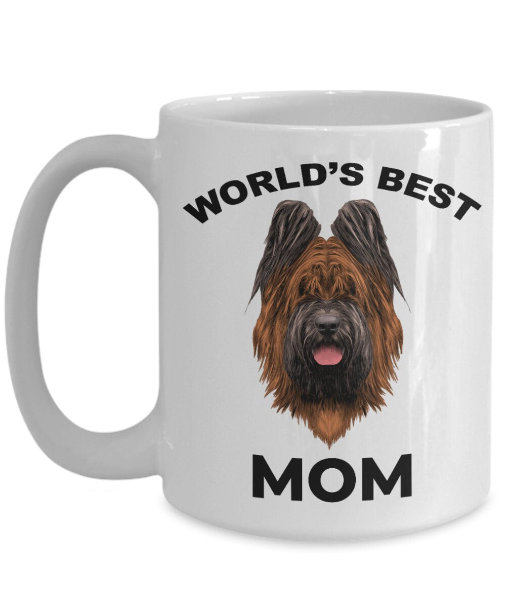 Briard Best Dog Mom coffee mug - Mallard Moon Gift Shop