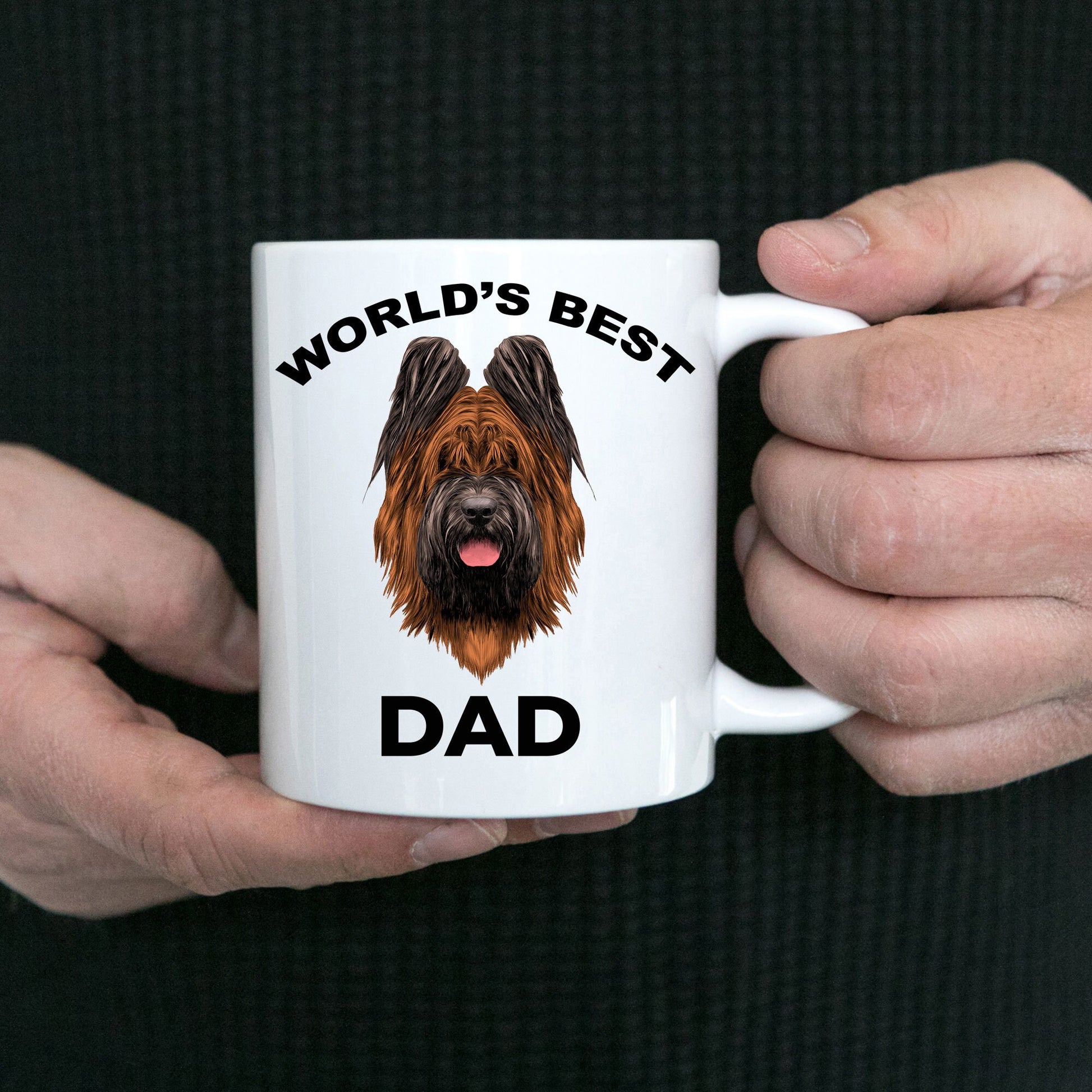 Briard Best Dog Dad Coffee mug - Mallard Moon Gift Shop