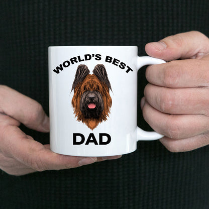 Briard Best Dog Dad Coffee mug - Mallard Moon Gift Shop