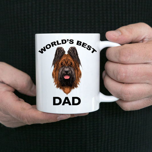Briard Best Dog Dad Coffee mug - Mallard Moon Gift Shop