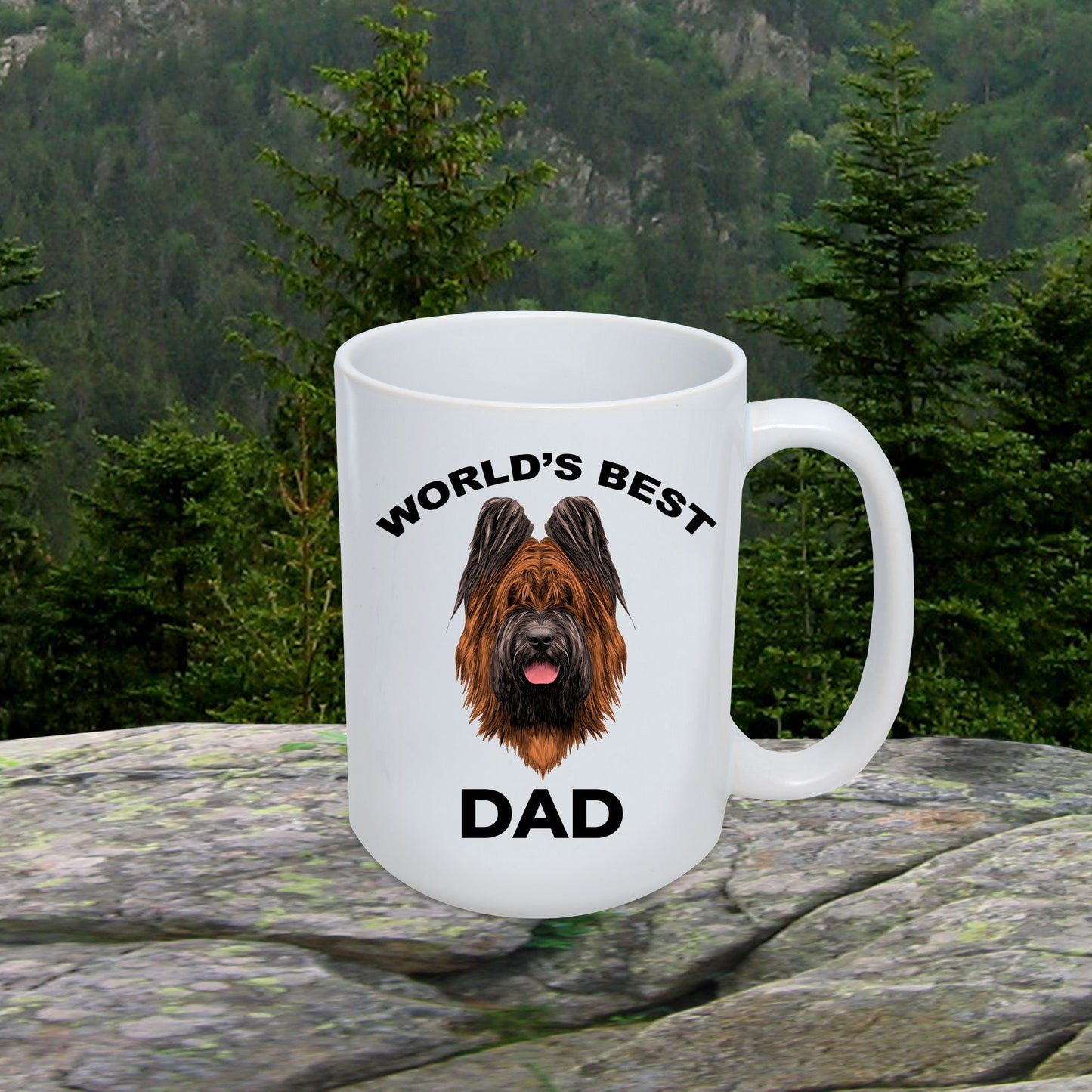 Briard Best Dog Dad Coffee mug - Mallard Moon Gift Shop