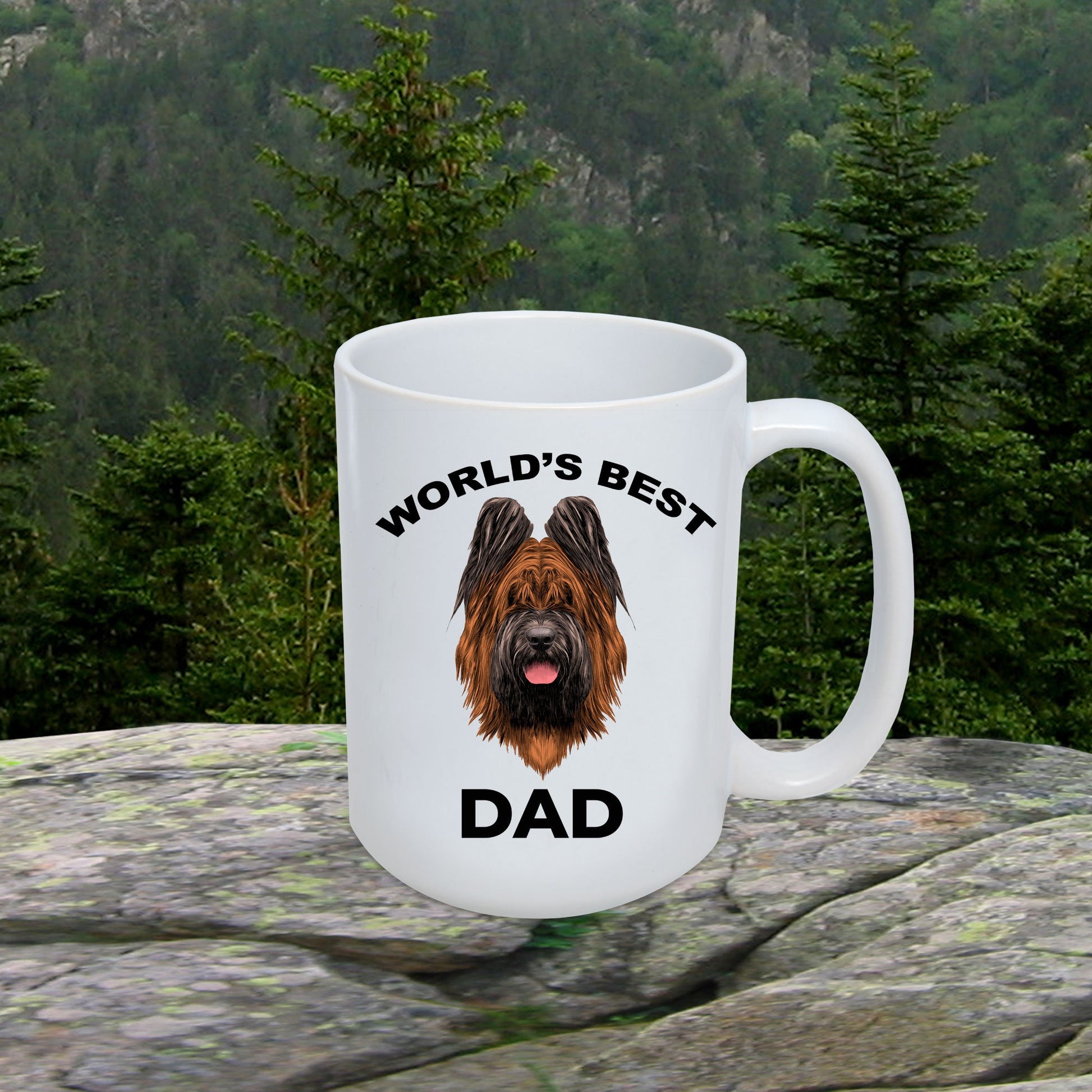 Briard Best Dog Dad Coffee mug - Mallard Moon Gift Shop
