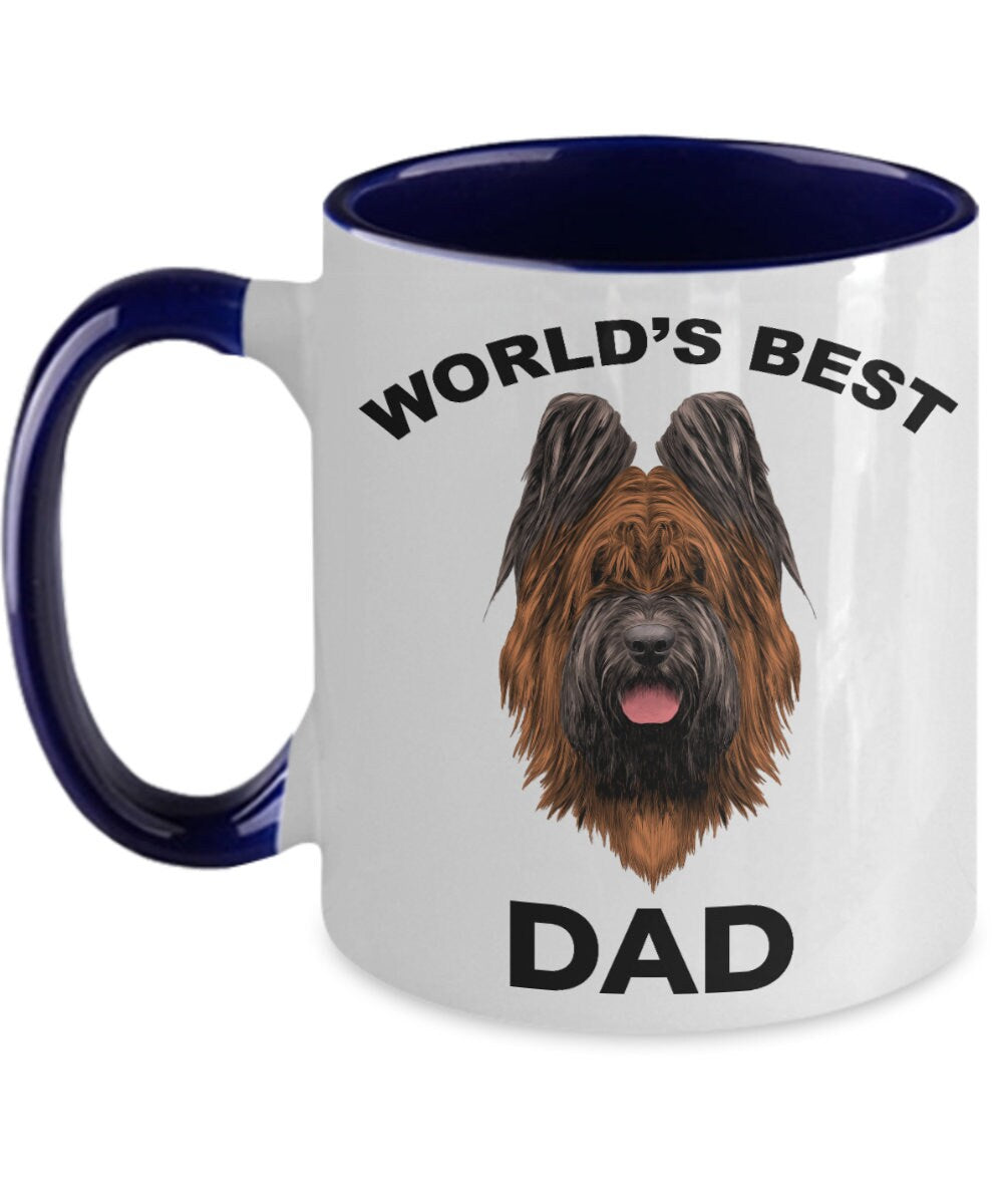 Briard Best Dog Dad Coffee mug - Mallard Moon Gift Shop