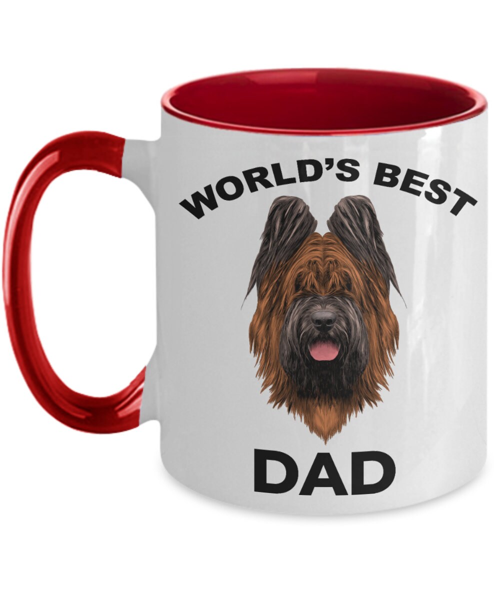 Briard Best Dog Dad Coffee mug - Mallard Moon Gift Shop