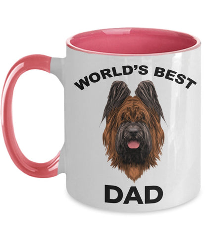 Briard Best Dog Dad Coffee mug - Mallard Moon Gift Shop