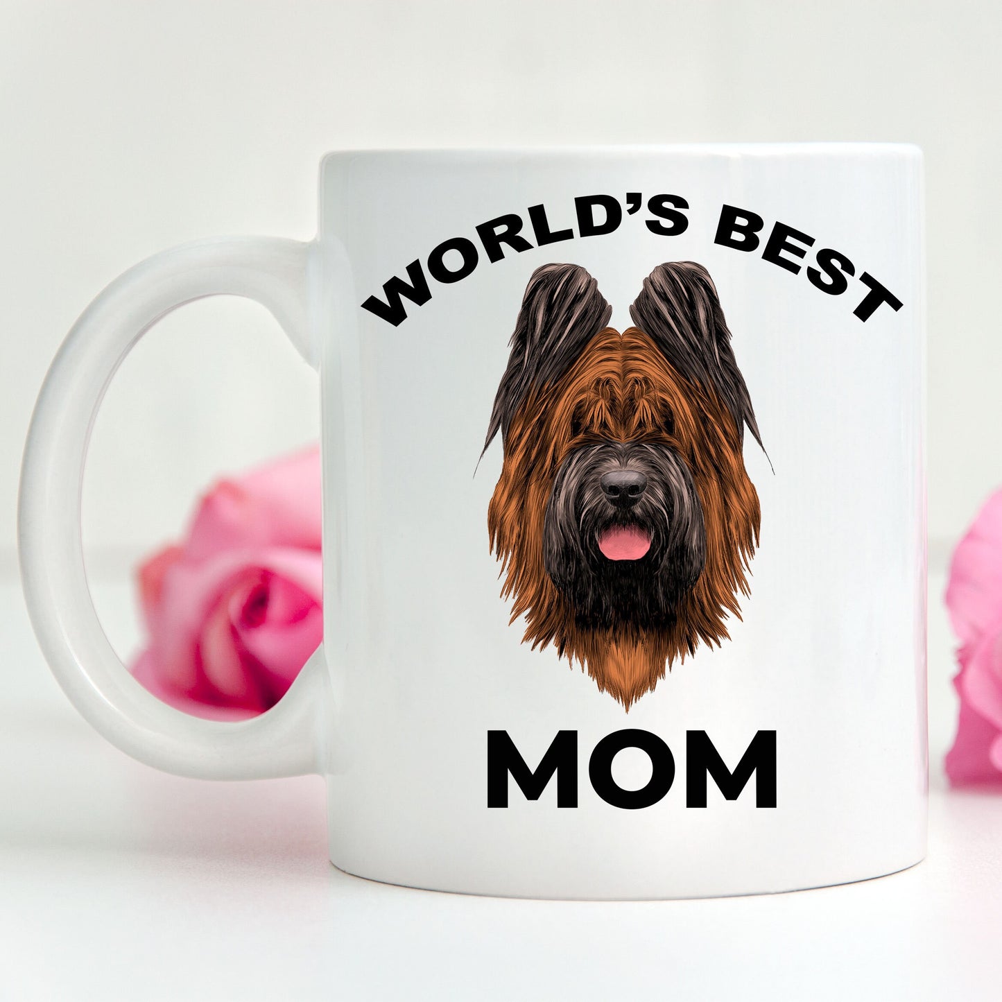 Briard Best Dog Mom coffee mug - Mallard Moon Gift Shop