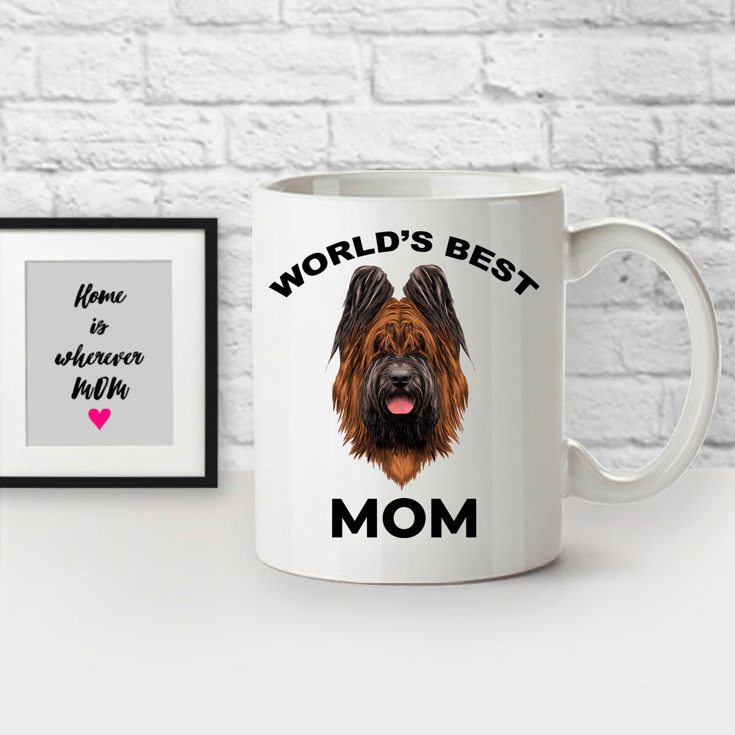 Briard Best Dog Mom coffee mug - Mallard Moon Gift Shop