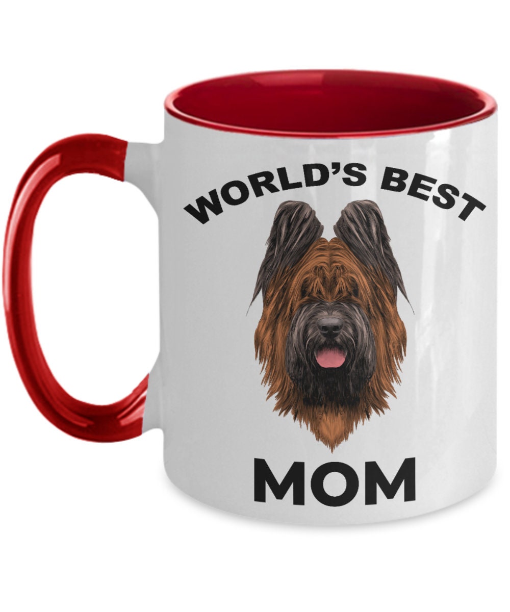 Briard Best Dog Mom coffee mug - Mallard Moon Gift Shop