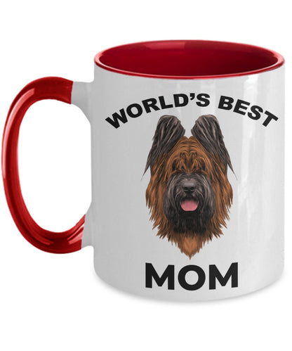 Briard Best Dog Mom coffee mug - Mallard Moon Gift Shop