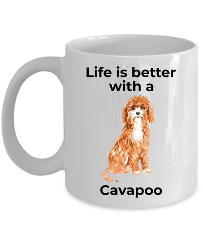 Cavapoo Life is Better Coffee Mug - Mallard Moon Gift Shop