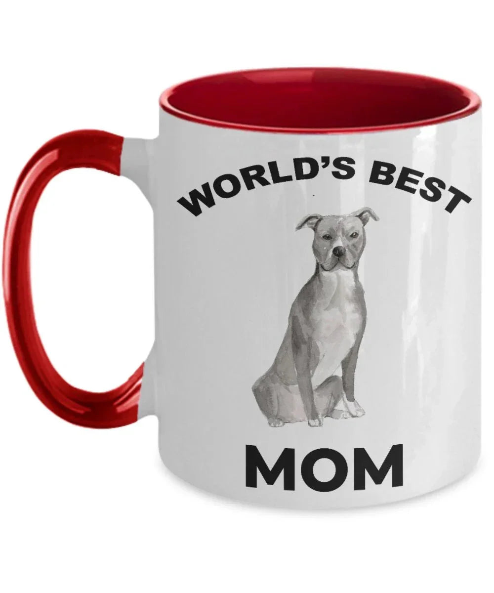 American Staffordshire Terrier Best Dog Mom coffee mug