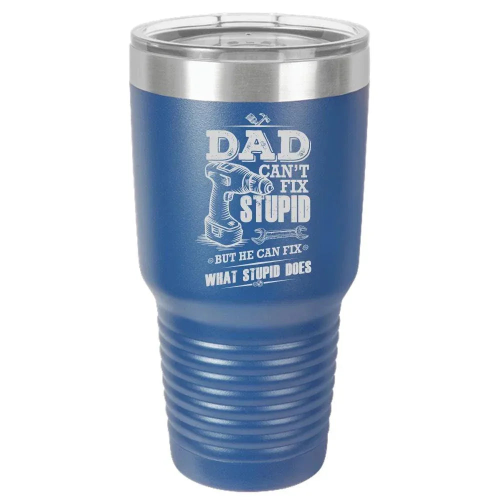 Funny Dad Color Polar Camel - 30 oz Ringneck Tumbler {Laser Etched No Colored Art}