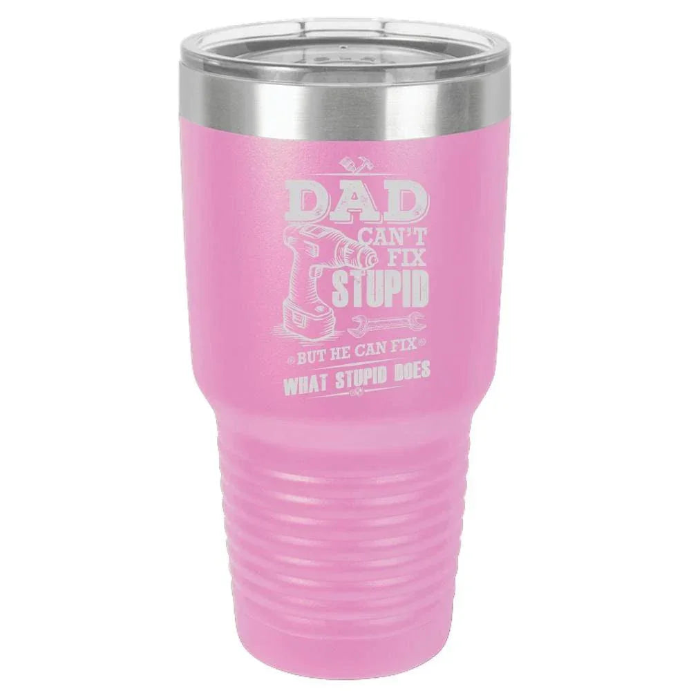 Funny Dad Color Polar Camel - 30 oz Ringneck Tumbler {Laser Etched No Colored Art}