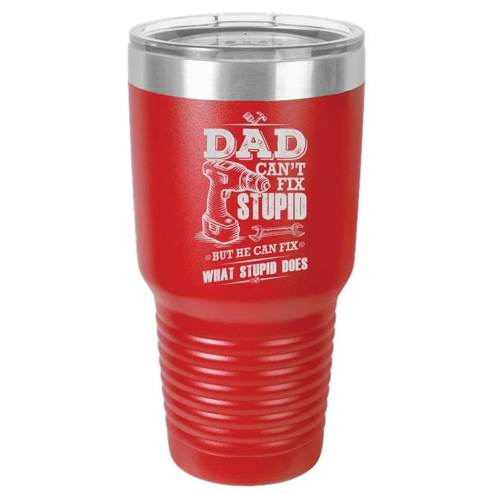 Funny Dad Color Polar Camel - 30 oz Ringneck Tumbler {Laser Etched No Colored Art}