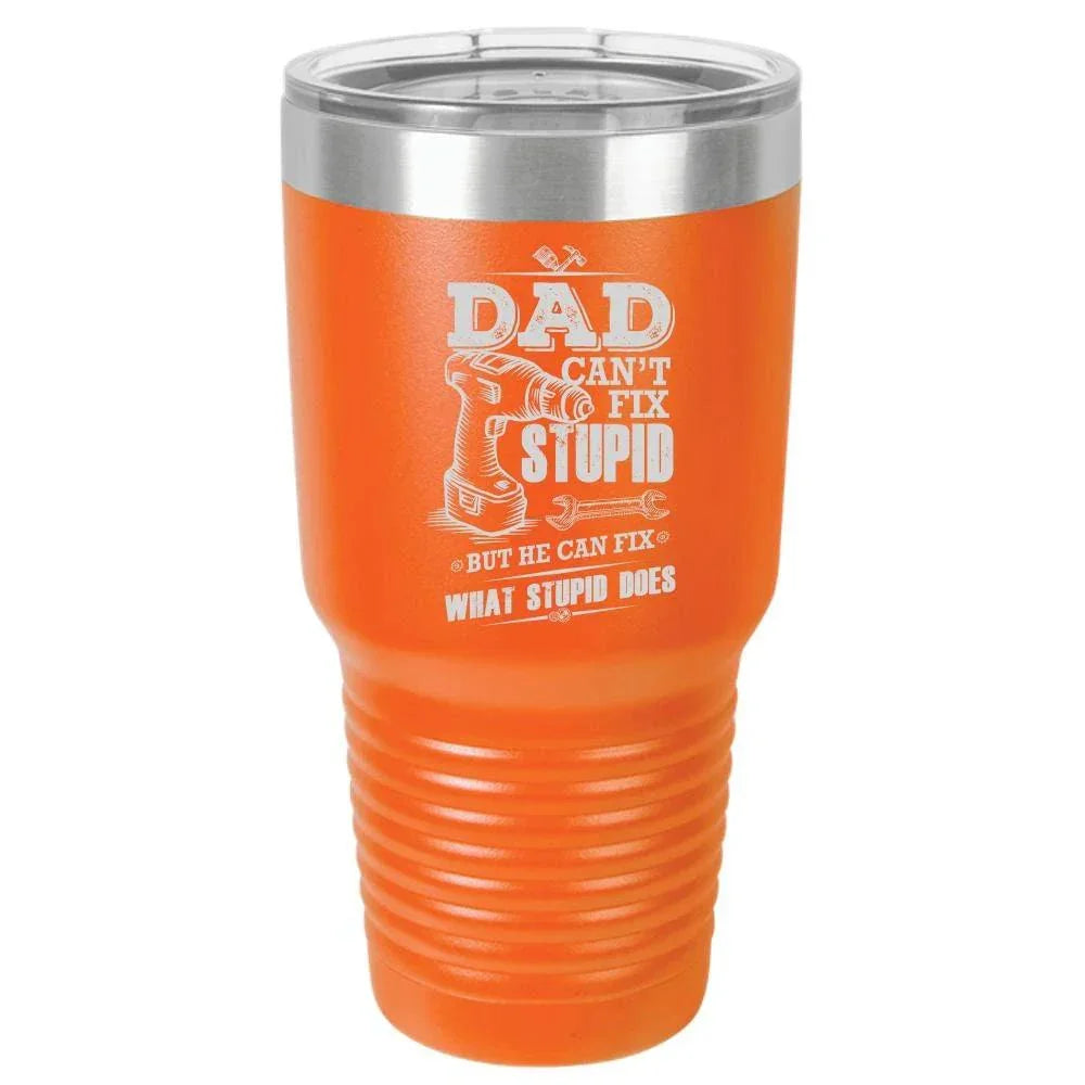 Funny Dad Color Polar Camel - 30 oz Ringneck Tumbler {Laser Etched No Colored Art}