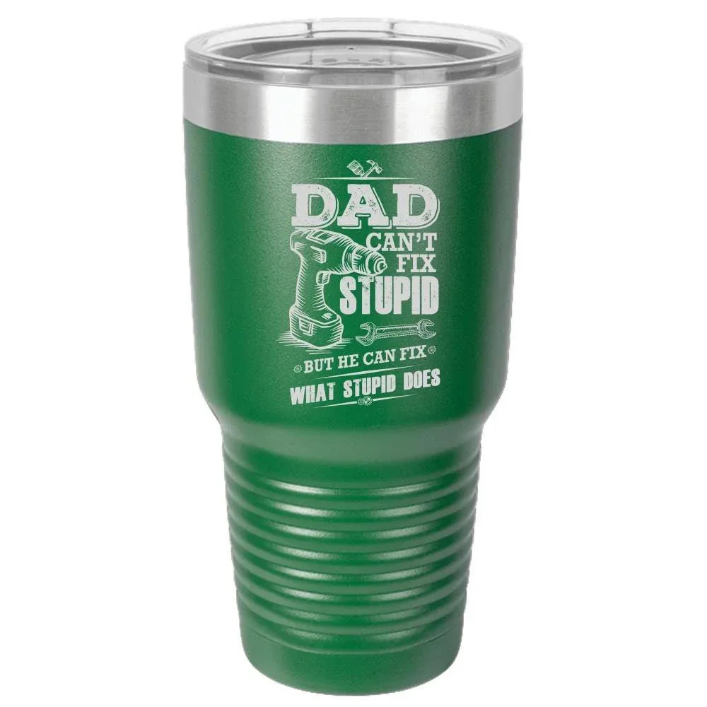 Funny Dad Color Polar Camel - 30 oz Ringneck Tumbler {Laser Etched No Colored Art}