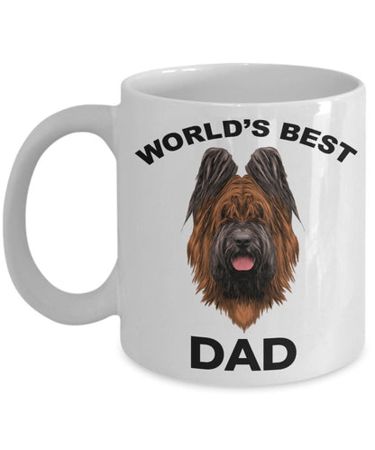 Briard Best Dog Dad Coffee mug - Mallard Moon Gift Shop