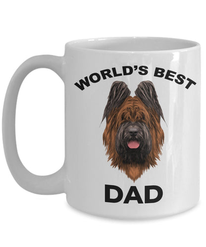Briard Best Dog Dad Coffee mug - Mallard Moon Gift Shop