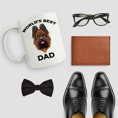 Briard Best Dog Dad Coffee mug - Mallard Moon Gift Shop