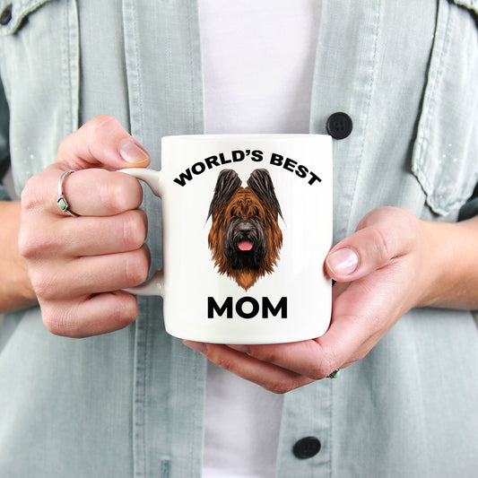 Briard Best Dog Mom coffee mug - Mallard Moon Gift Shop